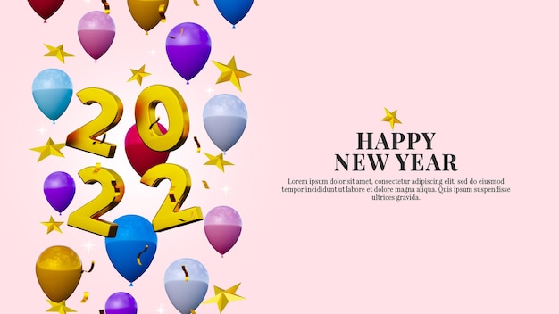 Happy new year and christmas banner social media post template