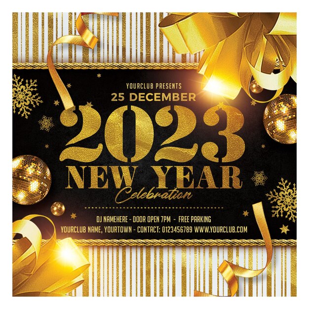 PSD happy new year flyer 2023,psd
happy new year flyer 2023 psd editable template