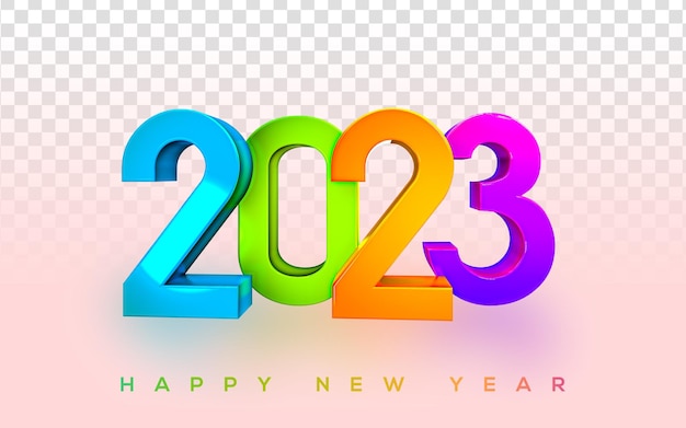 PSD felice anno nuovo a colori 2023