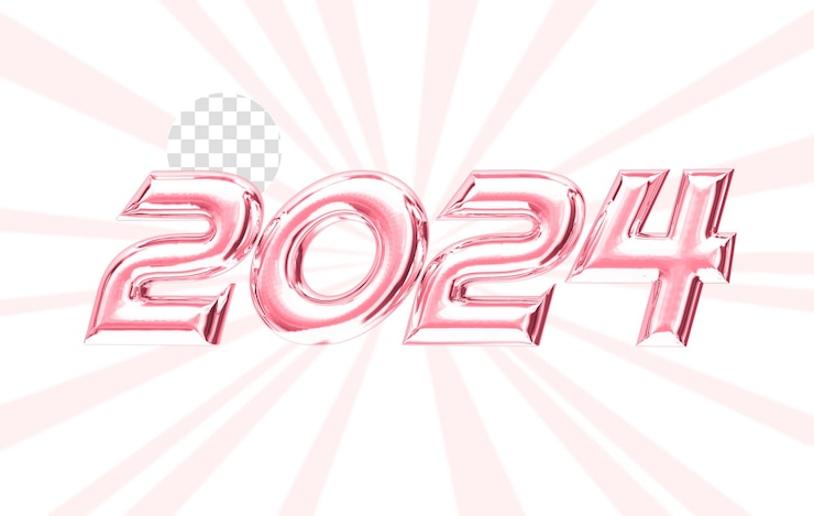 PSD happy new year gold 3d render