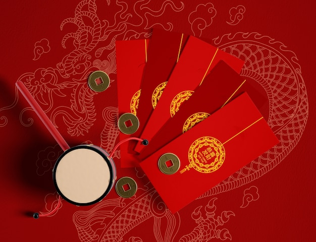 Happy new year greeting cards chinese style