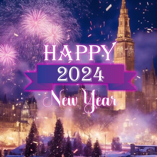 PSD happy new year poster