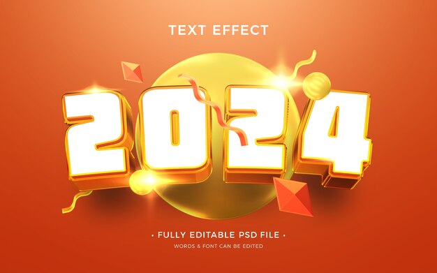PSD happy new year text effect