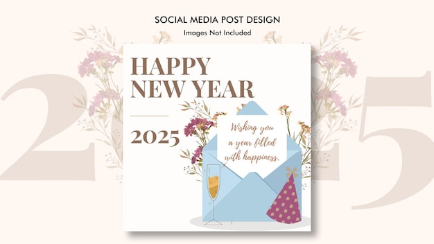 happy new years 2025 social media post