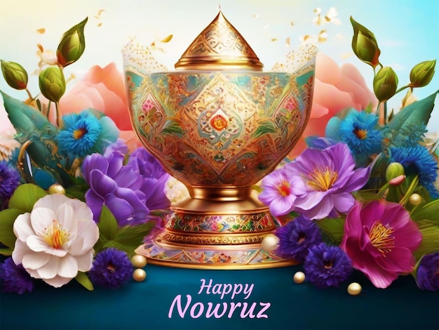 PSD Счастливого новруза или иранской иллюстрации нового года