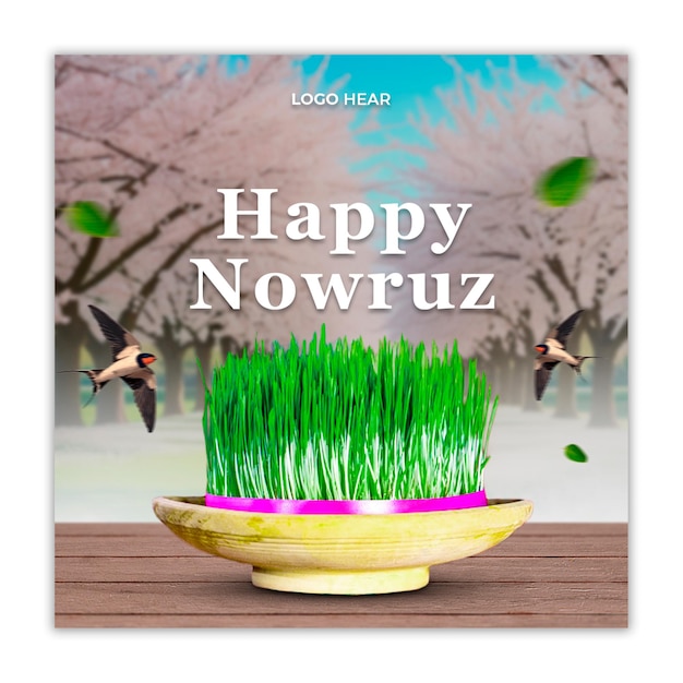 PSD happy nowruz holiday psd post