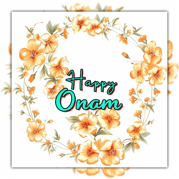 PSD happy onam festival of south india kerala hindu cultural festival for social media post