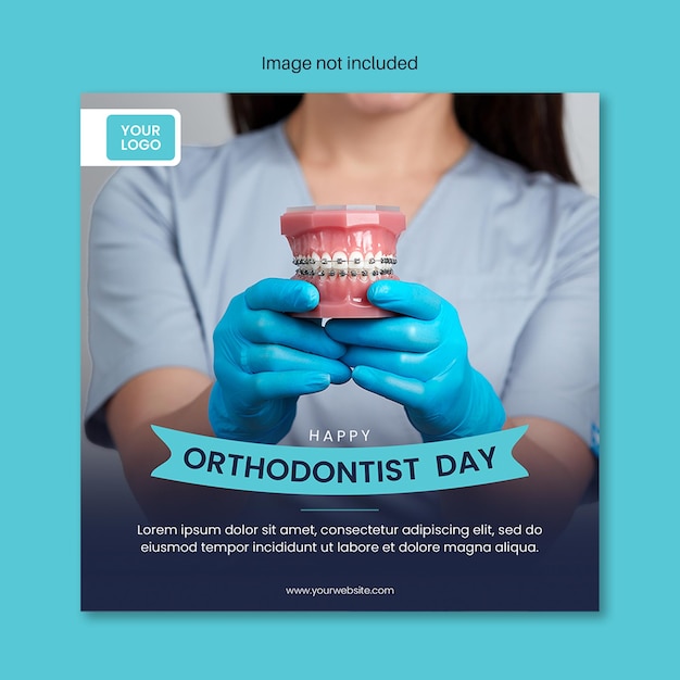 happy orthodontist day post for social media