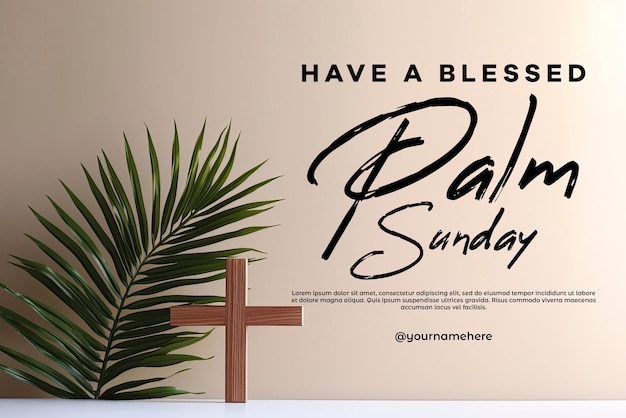 PSD happy palm sunday holiday