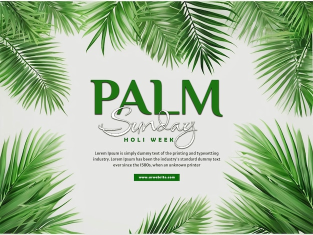 PSD happy palm sunday our king has come christianity concept