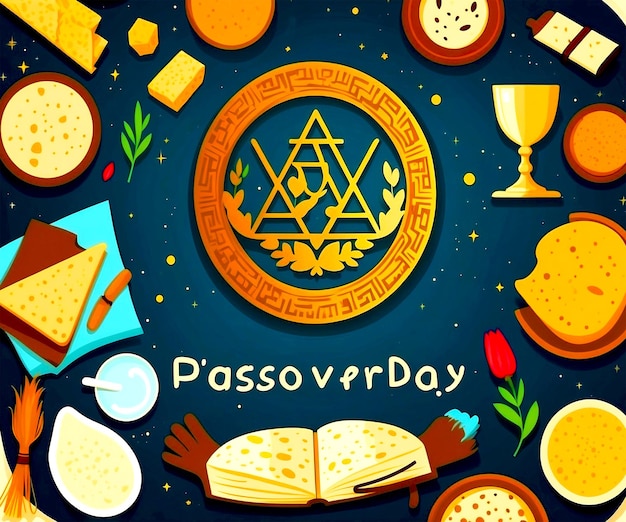 Happy Passover Day Vector perfect for office company school social media advertising PSD