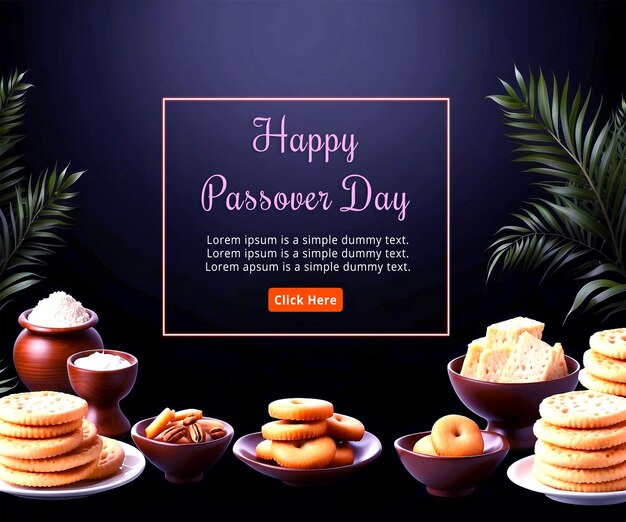 PSD happy passover day vector perfect for office company school social media advertising psd