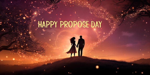 PSD happy propose day and marry me marriage proposal to girlfriend or boyfriend