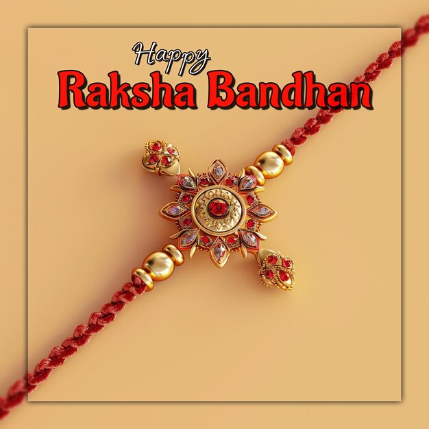 PSD happy raksha bandhan festa indiana decorativa celebrazione di sfondo culturale post sui social media