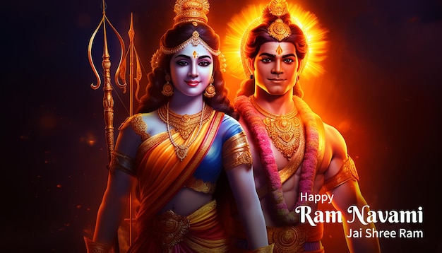 PSD happy ram navami background