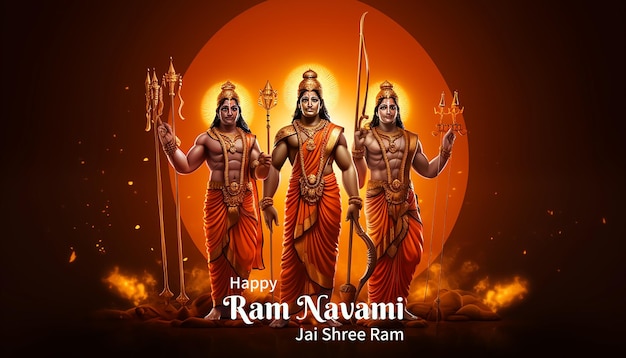 Buon ram navami sullo sfondo