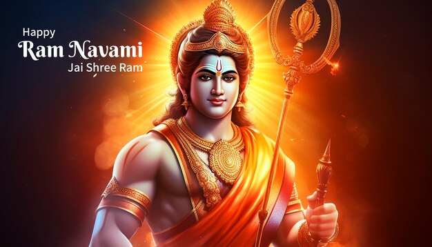 PSD happy ram navami background