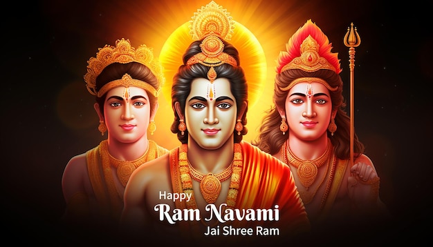 PSD happy ram navami background