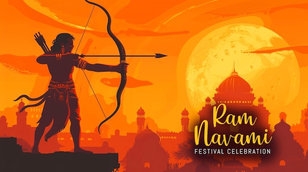 PSD happy ram navami background