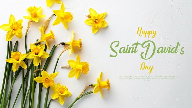 PSD happy saint davids day banner social media post background template