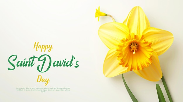 PSD happy saint davids day banner social media post background template