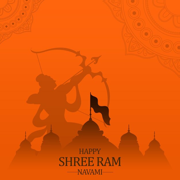 PSD post sui social media di happy shree ram navami