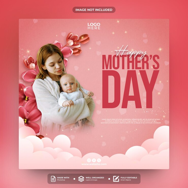 happy social media post template design