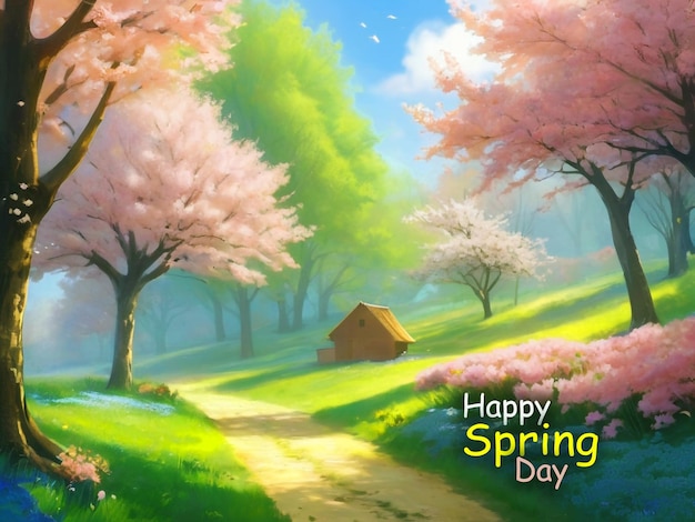 PSD happy spring day