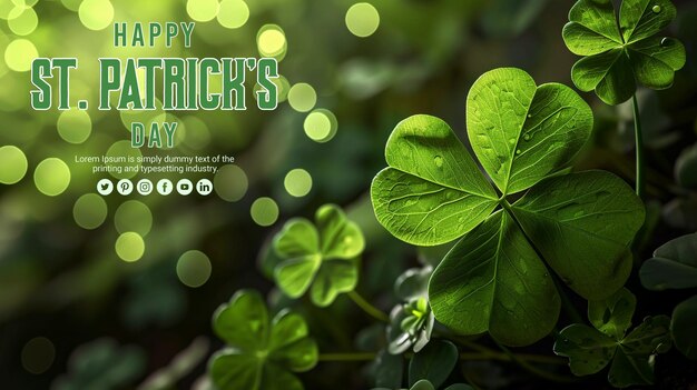 PSD happy st patricks day realistic background