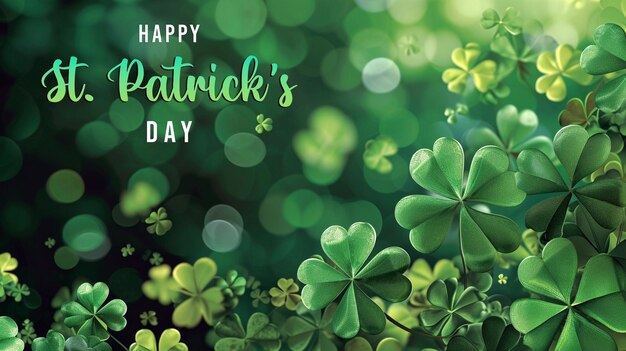 Happy st patricks day realistic background