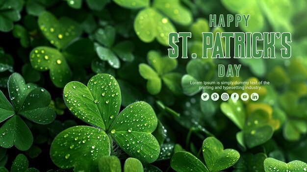 PSD happy st patricks day realistic background