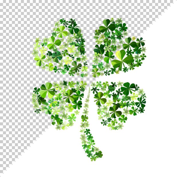 PSD elemento di banner di happy st patrick's day con nastro e foglie di trifoglio monete d'oro e tazza di birra isolatop