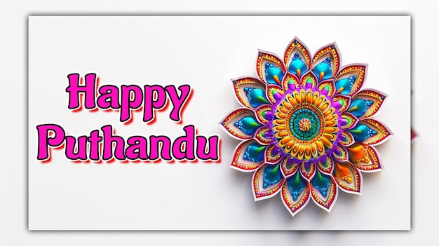 PSD happy tamil new year puthandu celebration india festival background for social media post