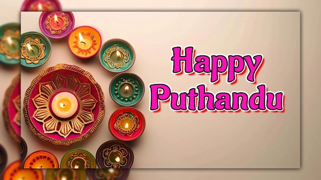 PSD happy tamil new year puthandu celebration india festival background for social media post