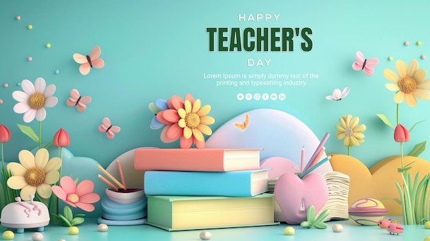 happy teachers day background and social media post