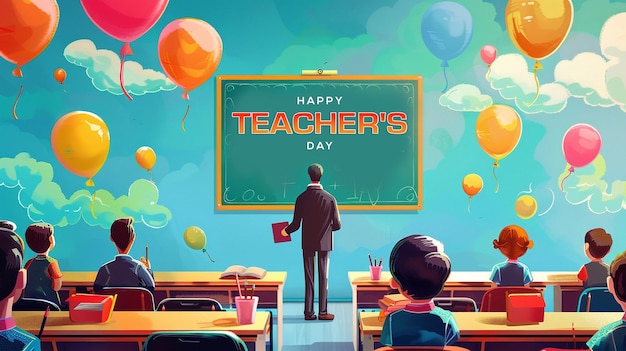 PSD happy teachers day background e post sui social media