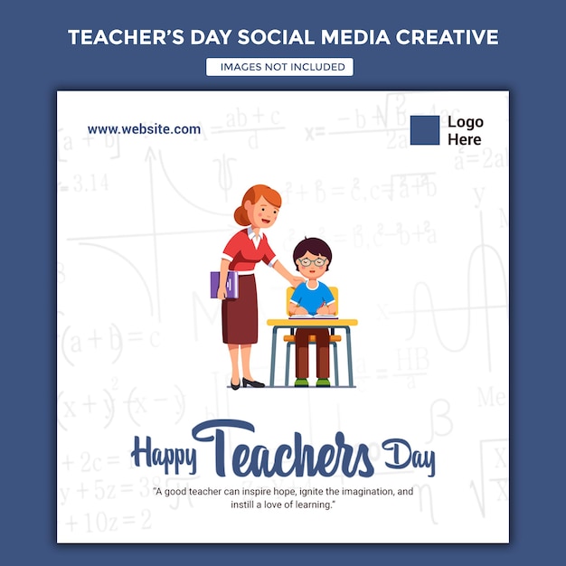 happy teachers day social media post creative design banner ads promotion templates