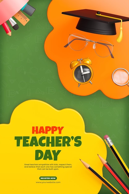 Happy teachers day social media stories template