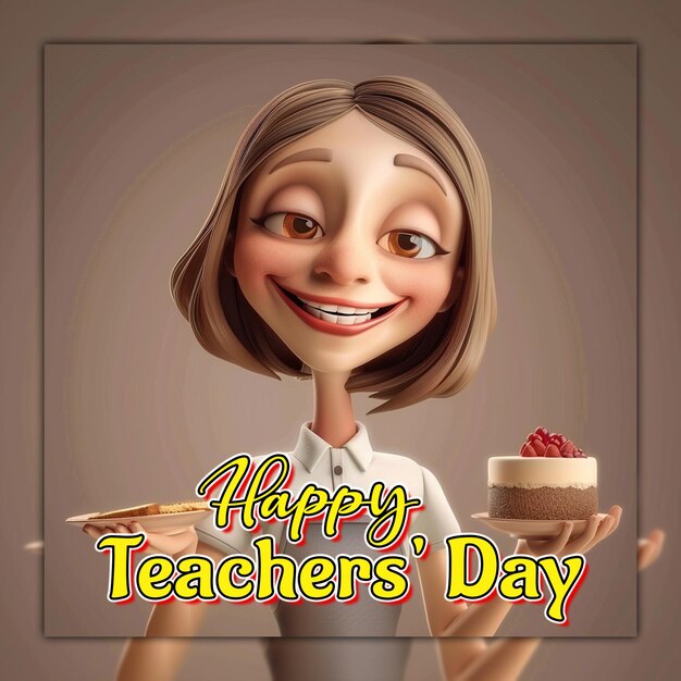 PSD Счастливого дня учителей, всемирный день учителей, празднование дня студентов, фон для постов в социальных сетях