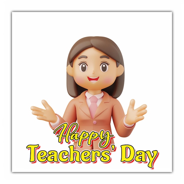 PSD felice giornata degli insegnanti, giornata mondiale degli insegnanti e celebrazione degli studenti.