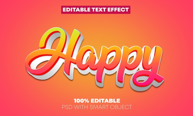 Happy text effect