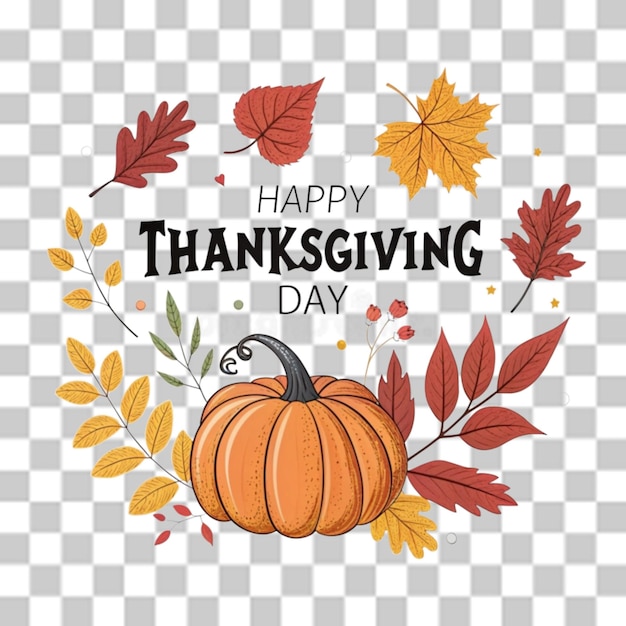 happy thanksgiving day transparent background