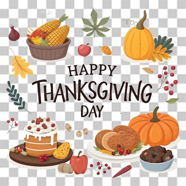 happy thanksgiving day transparent background