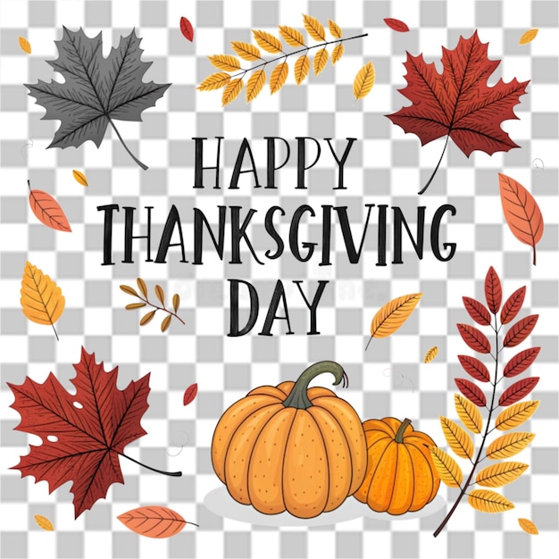 happy thanksgiving day transparent background
