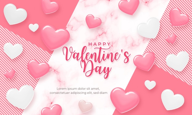 PSD happy valentine day background