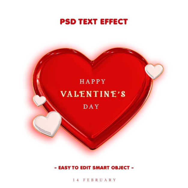 PSD happy valentine day heart design