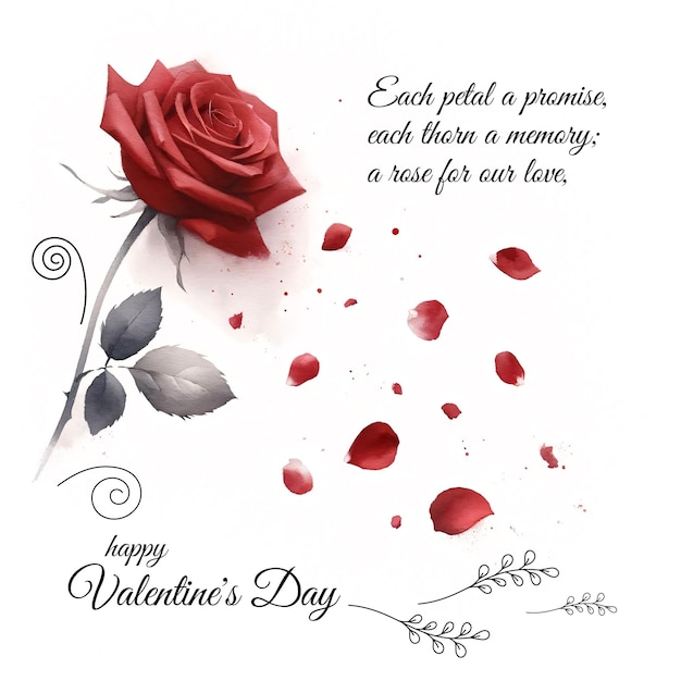 Счастливого Дня Святого Валентина Сообщение приветствия Шаблон поста в социальных сетях