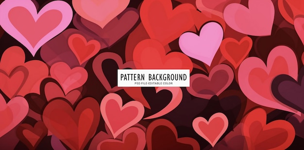 PSD happy valentine day pattern background