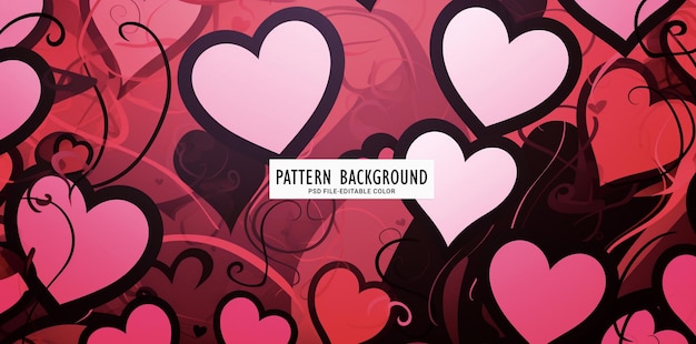 PSD happy valentine day pattern background