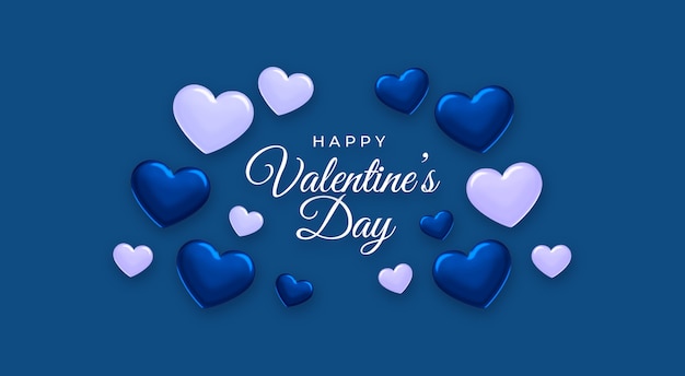 Happy valentine's day classic blue color of the year 2020